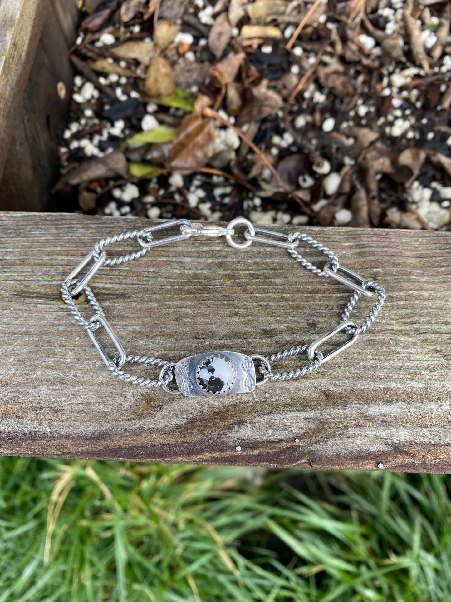 White Buffalo Paperclip Bracelet