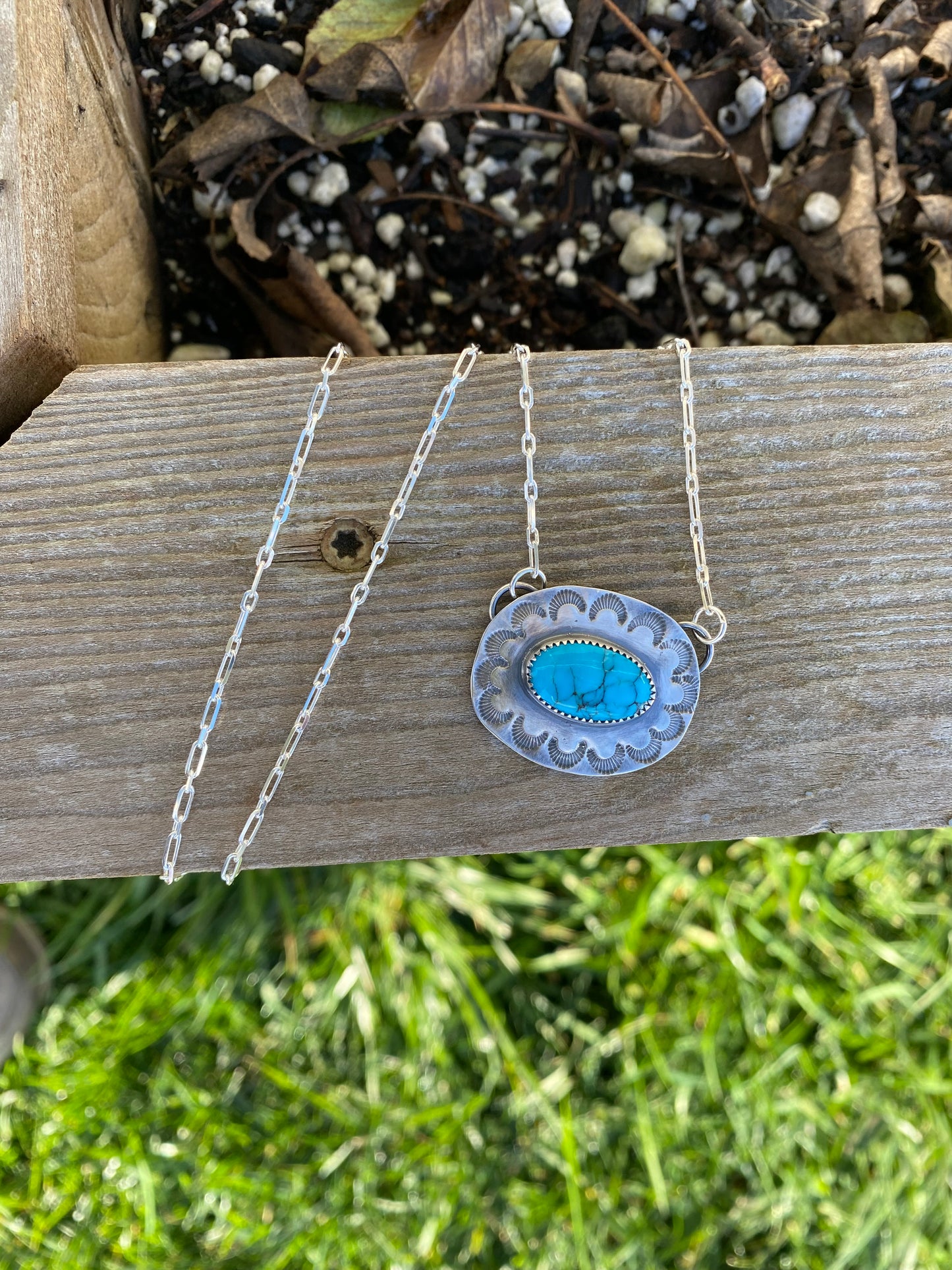 Sonoran Turquoise Stamped Necklace
