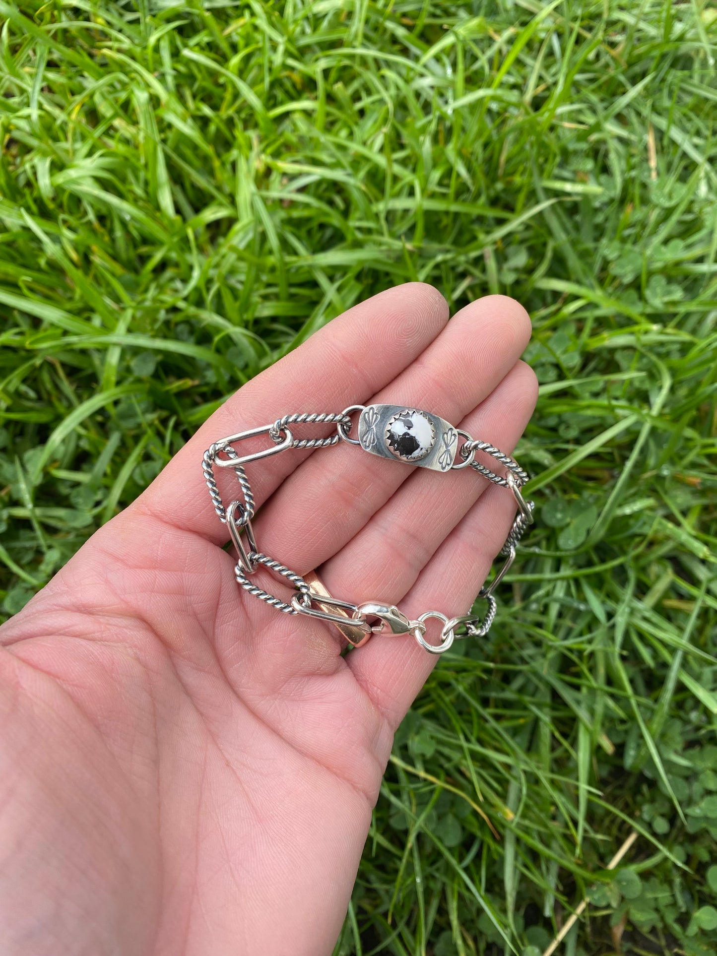 White Buffalo Paperclip Bracelet