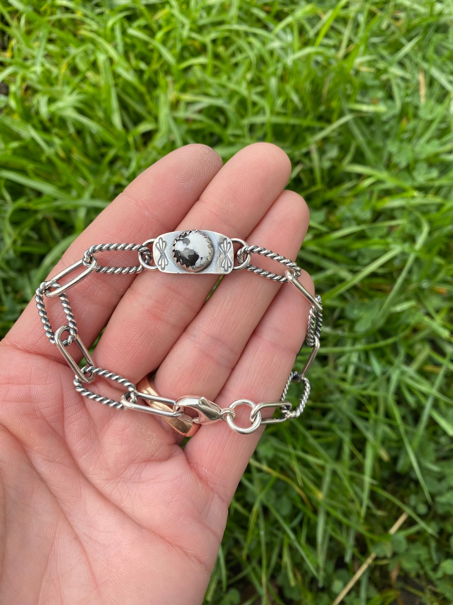 White Buffalo Paperclip Bracelet