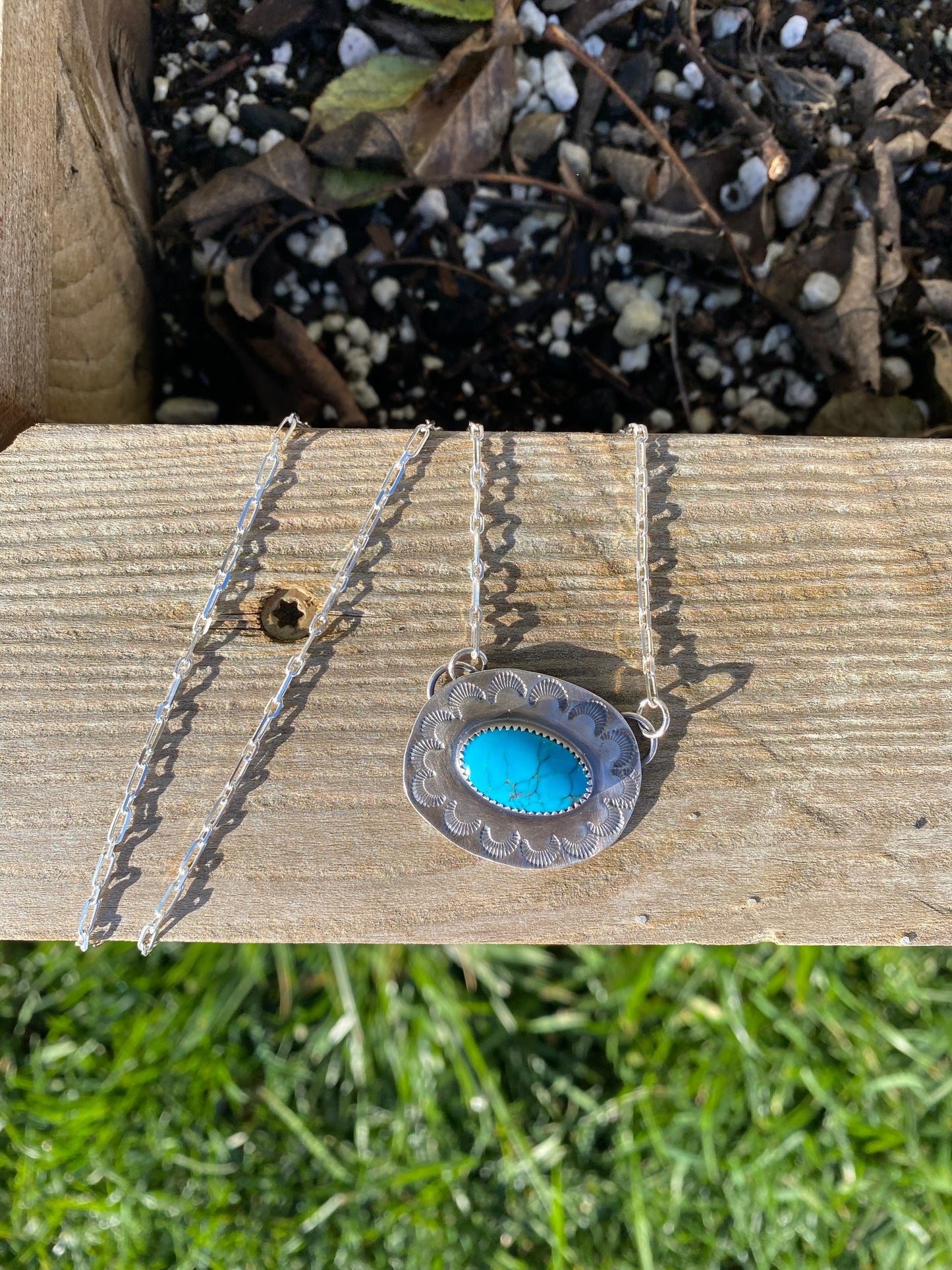 Sonoran Turquoise Stamped Necklace