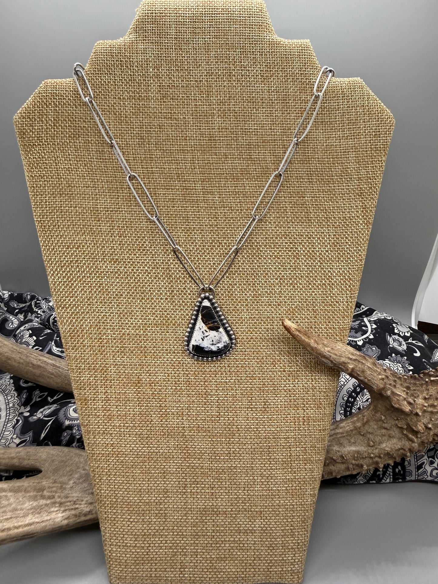 White Buffalo Paperclip Necklace