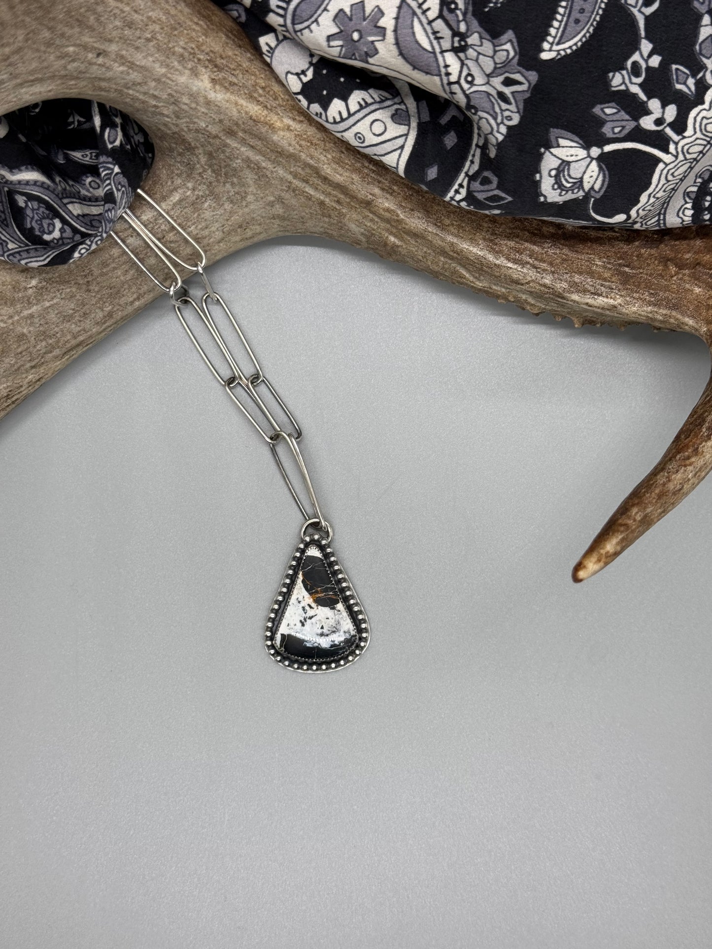 White Buffalo Paperclip Necklace
