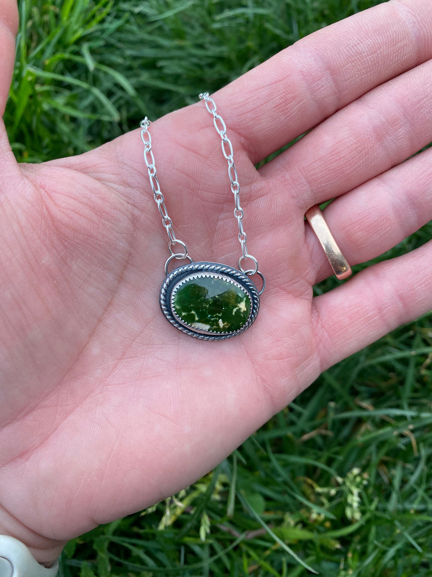 Pilot Mountain Oval Necklace