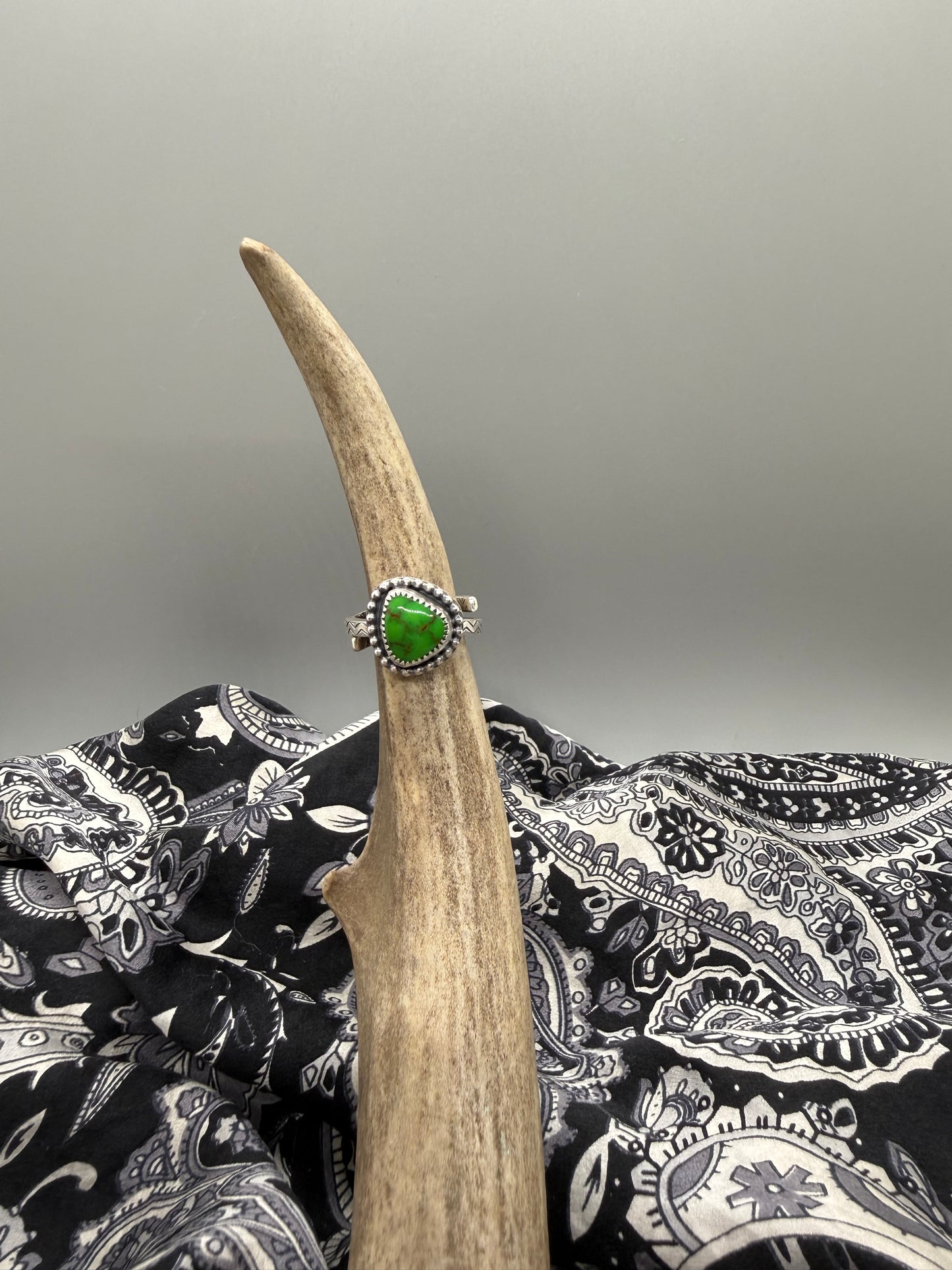 Manhattan Green Adjustable Ring