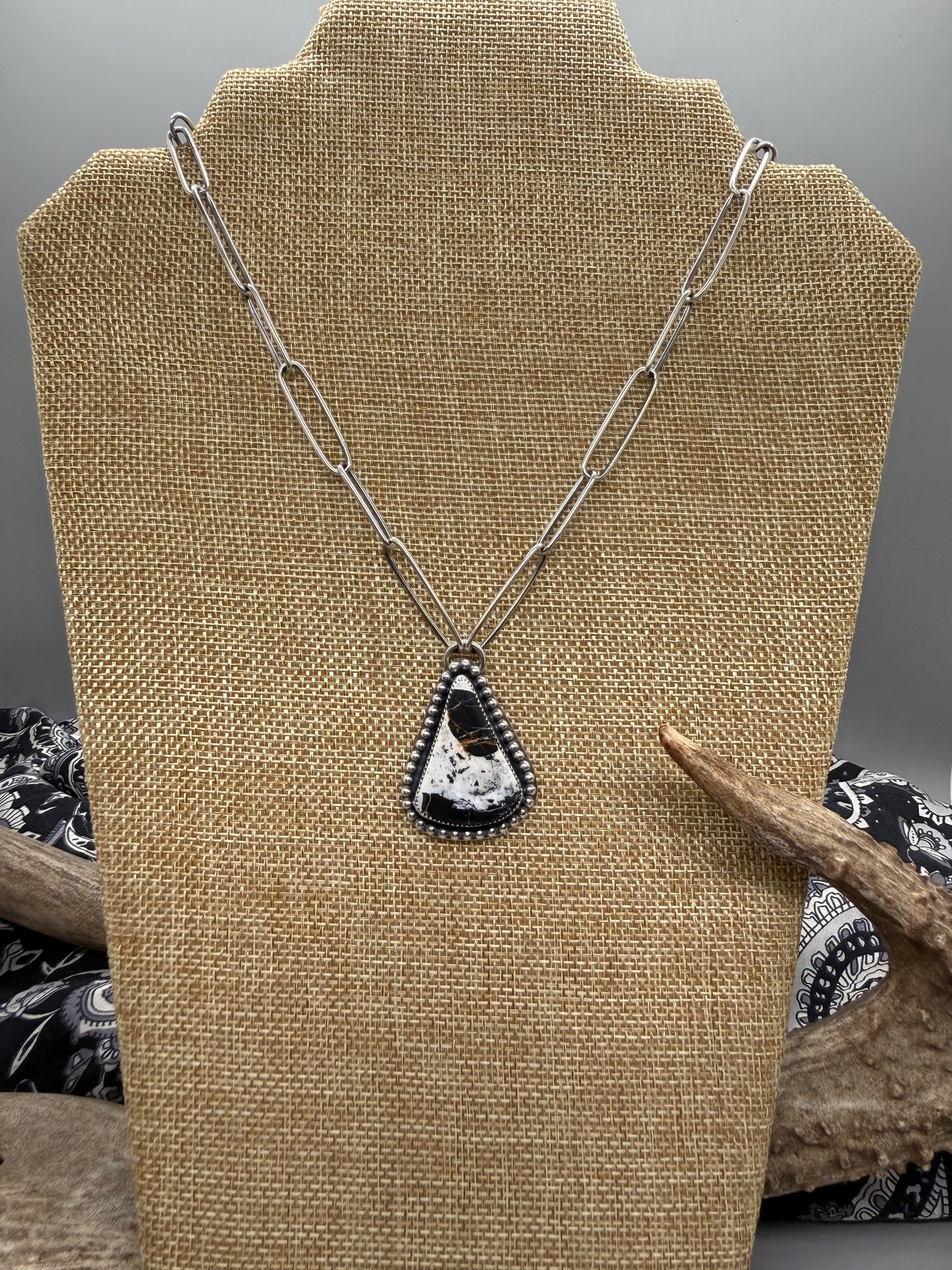 White Buffalo Paperclip Necklace