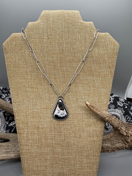 White Buffalo Paperclip Necklace